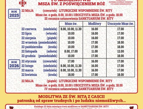 Spotkania modlitewne ze św. Ritą