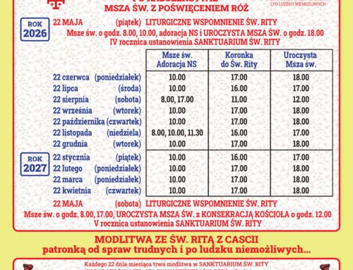 Spotkania modlitewne ze św. Ritą