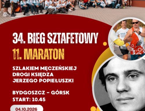 34. edycja Biegu Sztafetowego i 11. Maratonu Szlakiem Męczeńskiej Drogi Księdza Jerzego Popiełuszki