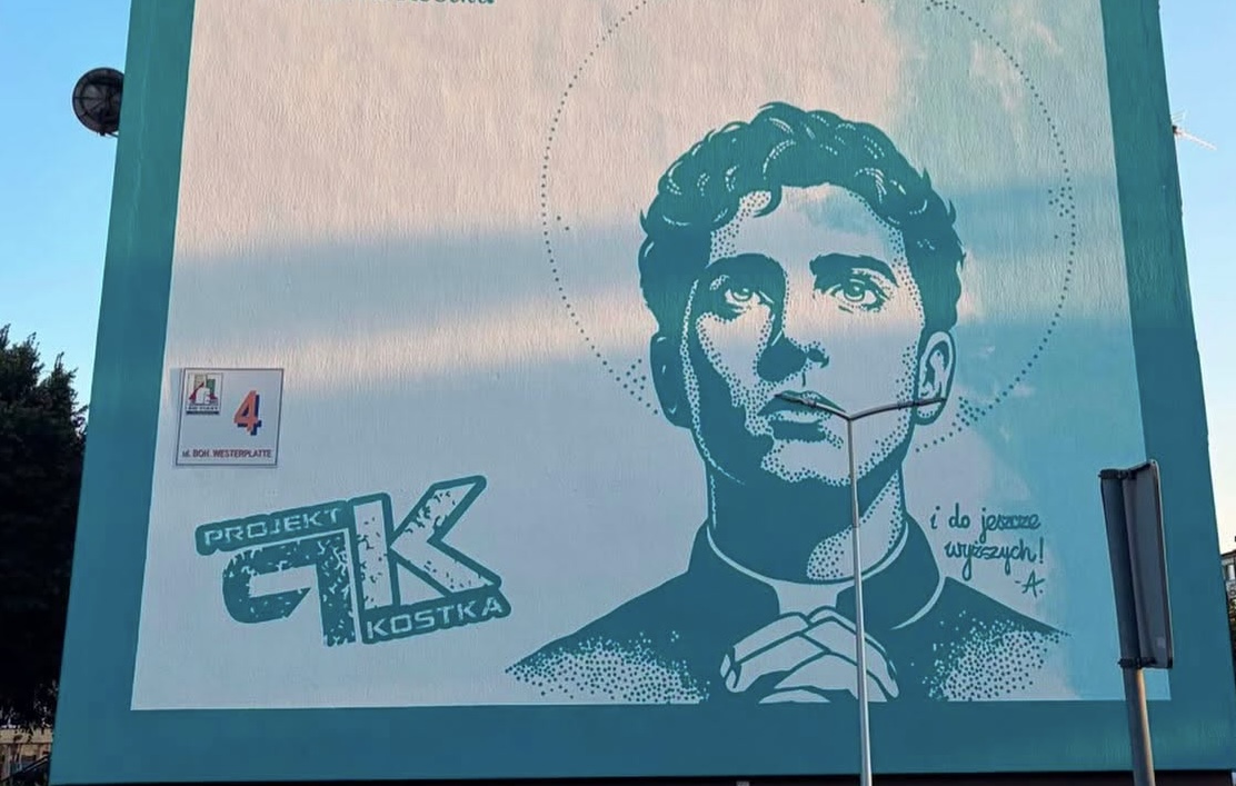 Największy w Polsce mural św. Stanisława Kostki powstał w Złotowie